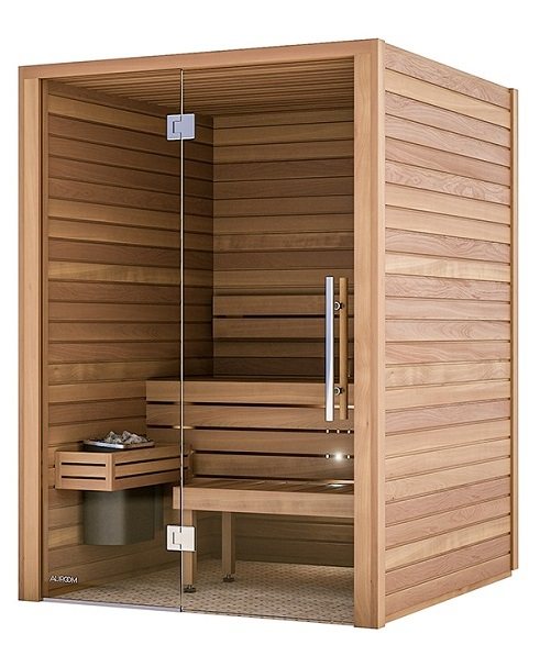 SAUNA CABIN WITH GLASS 150x150x205, RELAXATION REALM