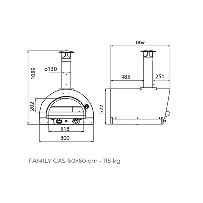 Clementi - Pulcinella Dual Fuel Pizza Oven 60 x 60