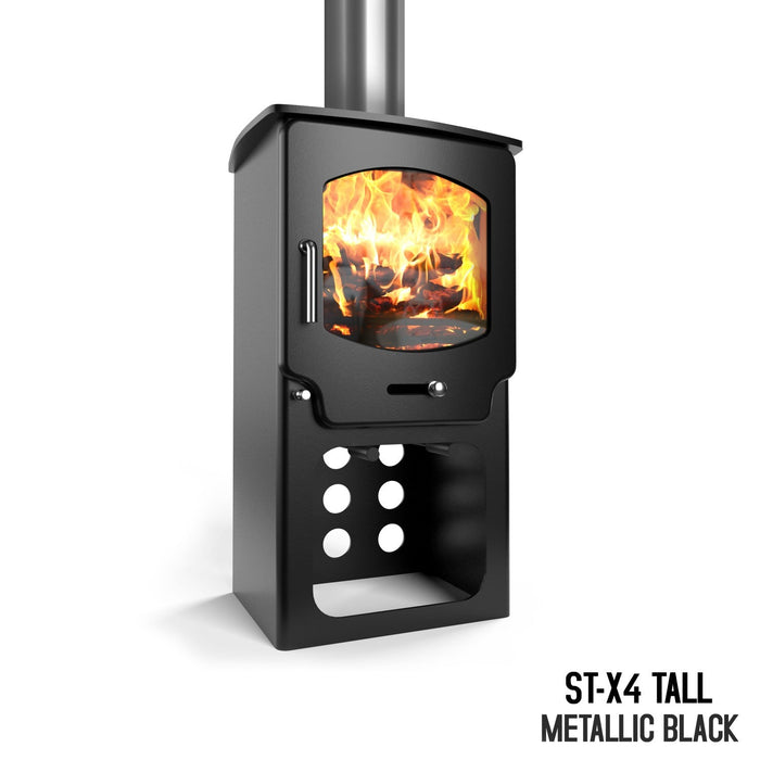 Saltfire ST-X4 Tall Eco Design Ready Wood Burning & Multi-Fuel Stove