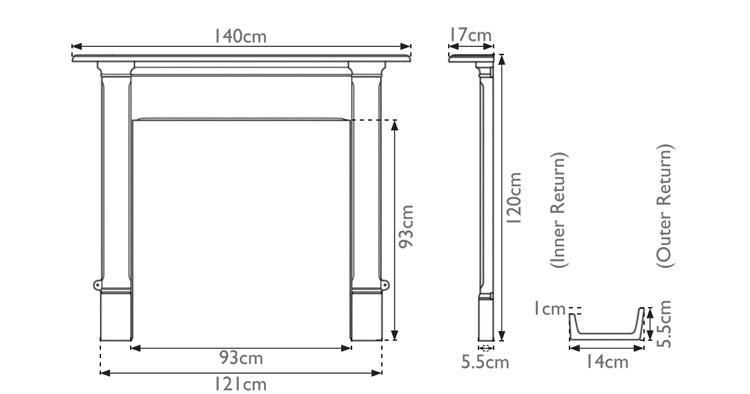 Alice Cast Iron Fireplace Surround | Carron