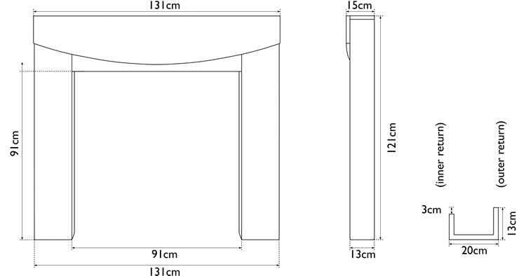 Hardwick Wooden Fireplace Surround | Carron