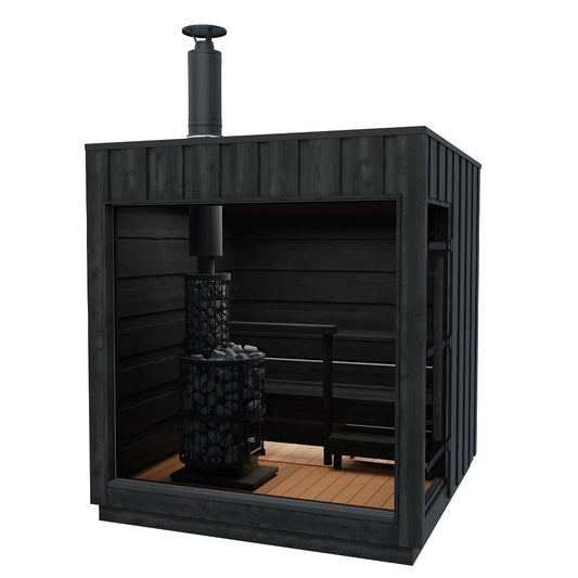 HARVIA Legend Outdoor Sauna SHL3410 – Right | Includes GreenFlame Wood-Burning Heater