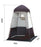 SAUFLEX Outdoor Shower Tent – 160x160x240 cm – Brown