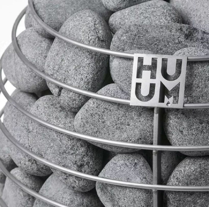 HUUM Round sauna stones, olivine diabase 5-10cm 15kg