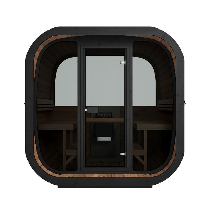 Outdoor Sauna ICON 220XL – Thermowood with Full Glass Front | SAUNAINTER